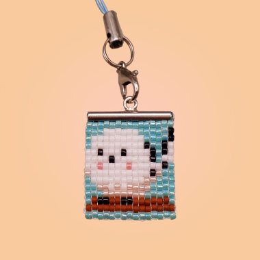 シマエナガのペンダントトップ