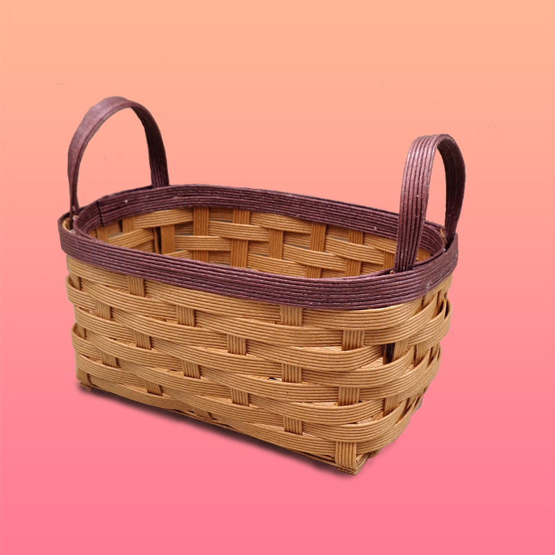 飛ばし編みのカゴ