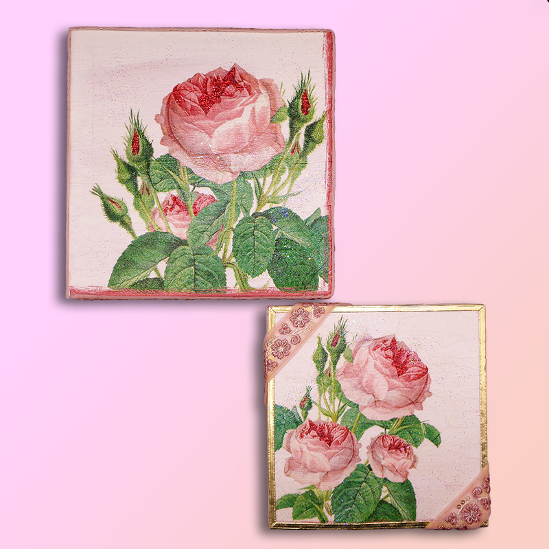 ペーパーナプキンで作るパネル