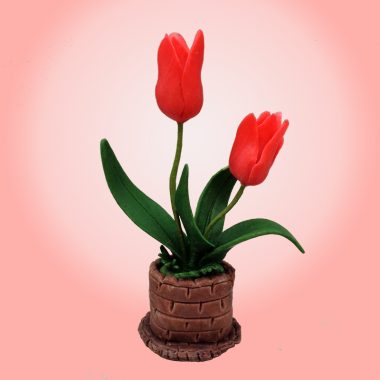 樹脂粘土のチューリップ