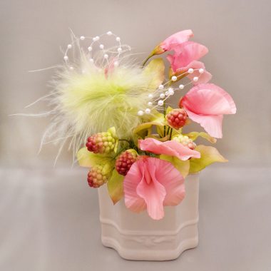 優しい花を飾る