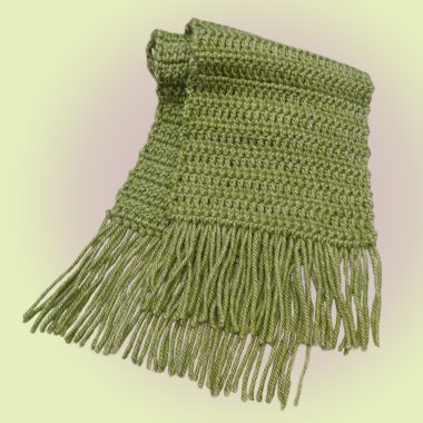 手あみ　はじめてでもできるかぎ針編マフラー